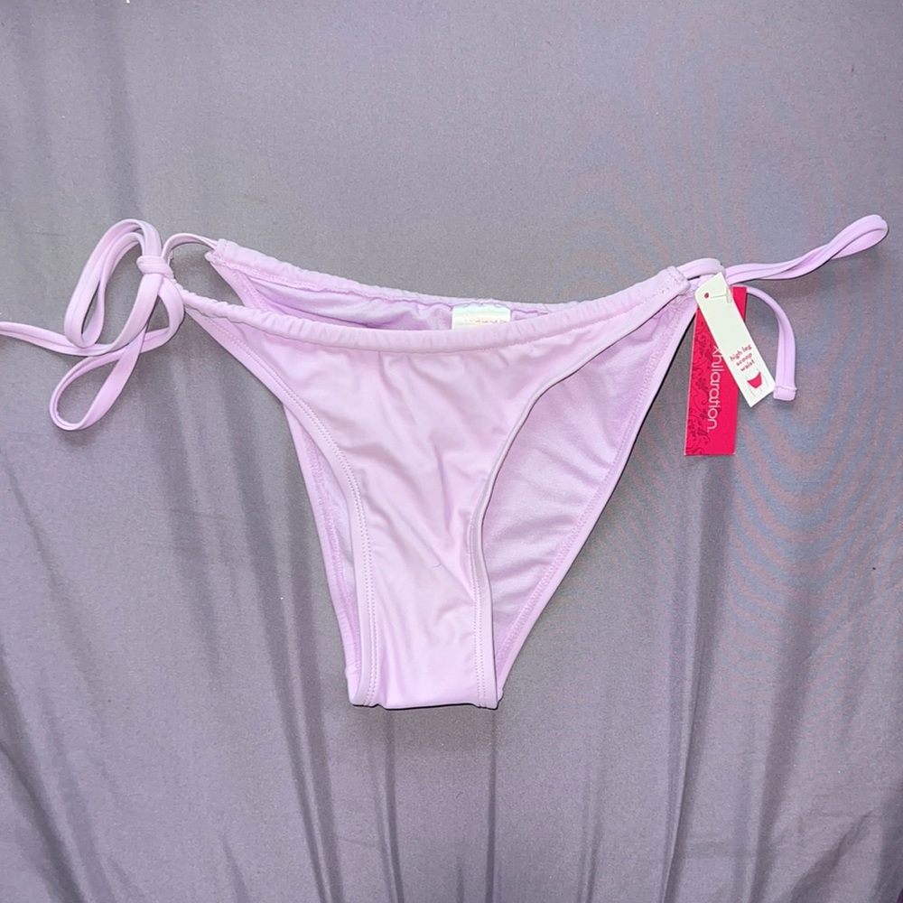 High-leg target bikini bottoms